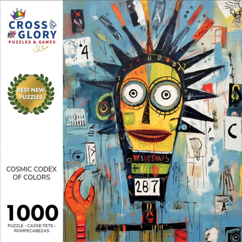 Cosmic Codex of Colors - Premium 1000 Piece Jigsaw Puzzle for Adults Neo-Expressionism Art | Vibrant & Eco-Friendly Jigsaw Puzzling | Coolest Brain-Teasing Puzzle by Cross & Glory