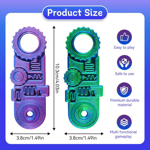 2026 3D 5-in-1 3D New Printed Fidget Ring Toys, Printed Gear Ball Stress Sensory Toy, Mindful Meditation Gear Toys