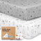 KeaBabies 2-Pack Organic Crib Sheets for Boys, Girls - 52x28 Fitted Crib