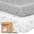 KeaBabies 2-Pack Organic Crib Sheets for Boys, Girls - 52x28 Fitted Crib