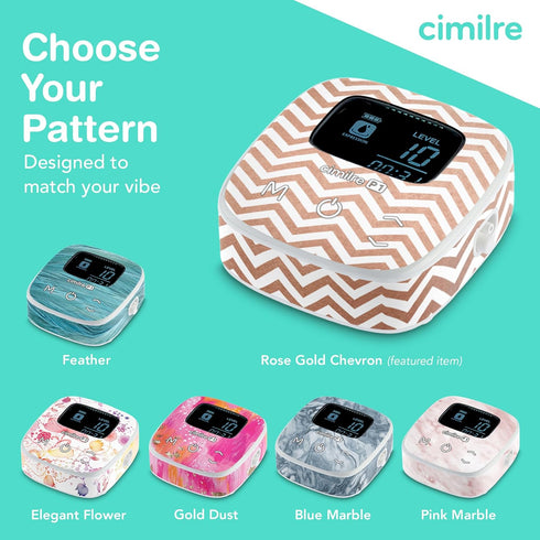 P1 Rose Gold Chevron Skin Decal for Breast Pump Chic Chevron Vinyl Wrap Precision Fit Protective Cover