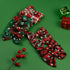 JIAHANG Christmas Hair Bow Clips in Pairs, Festival New Year Floral Printed Alligator Clips with Snowflake 10PCS for