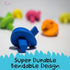 Loopy Hues 3D (12 Pack Bendable Crayons For Kids, Arts & Crafts, School Supplies, Letter & Number Crayons, No