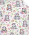 Cute Hippo Floral Baby Blanket - Super Soft Swaddle Newborn Cozy Receiving Blanket for Crib 40x30