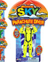 JA-RU Parachute Action Figure Toys, Flying Glider Army Men for Kids, Outdoor Summer Yard Games & Party Favors