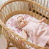 4 Pack, Cozy 32"x16"(Love) Gllquen Baby Bassinet Sheets Breathable Fitted Mattress Sheet, Elastic Travel Crib