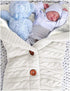 Soft Thick Fleece Knit Swaddle Blankets for Infants - Unisex Stroller Wraps (White)