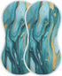 YETTASBIN Blue Gold Marble Muslin Baby Burp Cloth, Super Soft Absorbent Cotton Burp Rag Baby Bibs Feeding Cloth