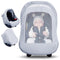 Metplus Car Seat Cover, Breathable Mesh Window Infant Carseat Canopy for Baby