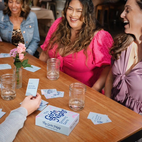 The Girls Night Drinking Game for Bachelorette Party, Girls Night Out, and Game Night