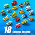 18 Set, 3-5, JOYIN Pcs Pull Back City Cars and Trucks Toy Vehicles Friction Powered Mini Cars Toys for Toddlers, Party