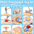 Set 43Pcs 3 Set, 3 4 5 REXBETI Kids Tool with Electric Drill, Wooden Toddler Tool Bench with Apron, Educational
