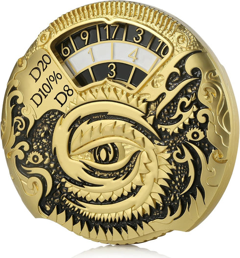 7-in-1 Set Dragon Roulette Spinner Dice DNDND Fidget Spinner Metal DND Dice with Luxurious Gift Box for Dungeons
