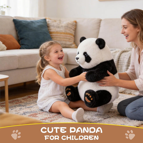 Riverwar Toy,18" Big Panda Stuffed Animal Plush Large Size Cute Giant Cuddly Soft Gift for Babies, Boys