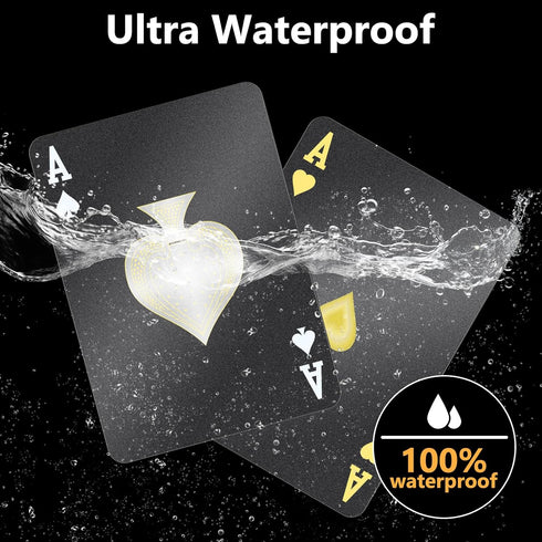 2 Pack BIERDORF Waterproof Playing Cards - Durable Cool Plastic Deck of Cards - Standard Index Professional Poker Cards