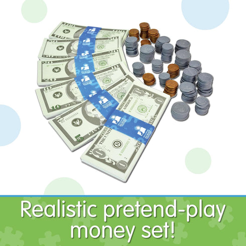 The Learning Journey Kids Bank Play Money Set - Over $5000 in Realistic Play Money for Ages 5+