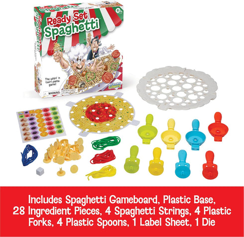 Set 6+ Ready Spaghetti Board Game Kids Games, Family Game, Multi-Player, Board Games for Family Night, Preschool Toys