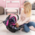 18 Inch 3+ Bayer Doll Car Seat for Dolls, Toy Car Seat with Sun Canopy, Turquoise Pink Stars, Ages