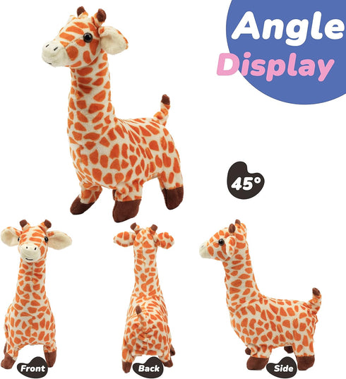 Hopearl Walking Giraffe Interactive Electronic Pet Plush Toy, Sounds and Movements, Gifts for Toddlers, 9''