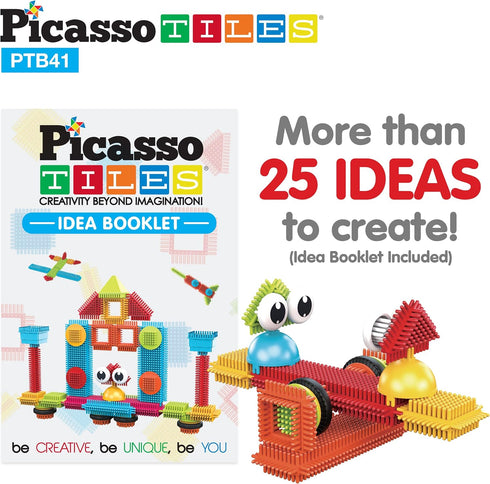 Picasso Toys 41pc Hedgehog Block Building Set - Construction Toy with IdeaBook, STEM Educational Kit