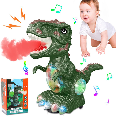 Dinosaur Toys for 1-2 Year Old Boy - Roar Music and Lights Toddler Toys, Electric Dinosaur Toys for Kids 1-3