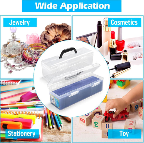 Toploader Storage Box, Large Trading Card Storage Box for 200 Toploaders, Plastic Case for 750 Cards