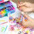 17500+ 3 28 600 352 40 INSCRAFT Rubber Loom Bands with Layer Blue Container, Colors, S-Clips, Beads, Cartoon Pendant