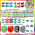 110 Pcs Video Game Party Favors, 12 Sets of Gaming Birthday Goodie Bags with Keychain, Slap Bracelet, Stickers