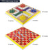 12 inches 2 1 1-4 Set Packed) AMEROUS Wooden Ludo Board Game - Snakes and Ladders, in Reversible, Players Family Dice