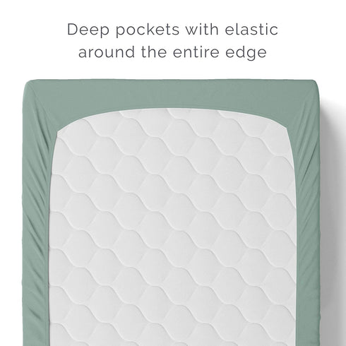 Natemia Organic Cotton Changing Pad Cover - 16x32 - Silky Soft & Hypoallergenic for Cradle & Bassinet