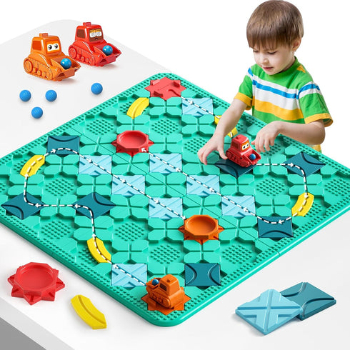 Logical Road Builder Games, STEM Family Board Game, Educational Smart Brain Teasers for Kids Age 4-8 Birthday Gifts