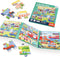 ASTARON Magnetic Puzzles for Toddlers, 25-30-42 pieces Traffic Learning Magnet Puzzles for Kids Birthday Gifts