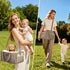 Zooawa Baby Diaper Caddy Organizer, Portable Nursery Storage Basket with Compartments, Handle & Shoulder Strap