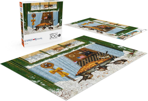 Buffalo Games - Charles Wysocki - 300 Piece Jigsaw Puzzle for Families - Bird Pie - Finished Size 21.25 x 15.00