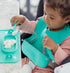 BUSY BABY - Silicone Baby Bib for Babies & Toddlers with Pre-Formed Holes to Easily Attach Bungees