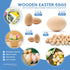 Woodpeckers 6 Quality Wood Easter Eggs to Paint, Smooth Wooden Eggs for Crafts, 2-1/2 in