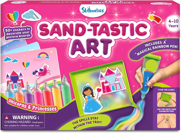 Skillmatics Sand Art Activity - Mess-Controlled DIY Unicorn & Princess Craft Kit