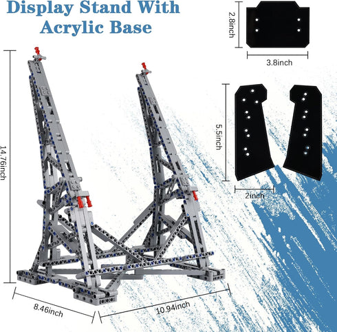 Kyglaring Vertical Display Stand for Lego Ultimate Millennium Falcon 75192 Building Blocks Model Set (409 PCS)