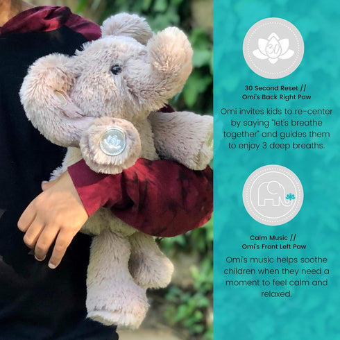 Omi The Elephant Meditation Toy - Educational Mindfulness Tools for Kids, Calm Down Toy for Social Emotional Learning