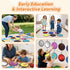 9 Package, (8.3 Inch) Upgraded Pcs Sensory Mats with Gift Mixed Textured & Colors Sensory Toys for Kids with Autism