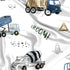 Bulldozer Sweet Jojo Designs Green Blue Construction Truck Boy Baby Satin Fitted Crib Sheet Infant Newborn Nursery
