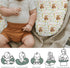 Highland Cows Boho Floral Baby Nursing Pillow Covers for Boy Girl Yak Cattle Retro Flowers Leaves Nursery Pillowcase