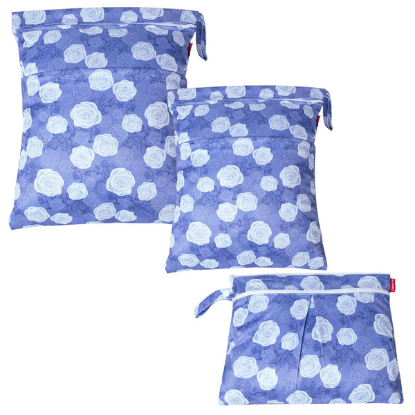 Damero 3Pcs Wet Dry Bag for Cloth Diaper, Swimsuit, Clothes, Ideal for
