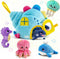 pamexin Baby Toys 6-12 Months, Ocean Stuffed Animals Set with 1 Conch House