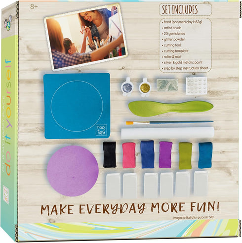 8 9 10 11 12-14 Hapinest Make Your Own Clay Jewelry Dish Craft Kit for Girls for Girls Ages Years Old & Up