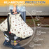 Orzbow Cotton Baby Car Seat Cover, Breathable Car Seat Canopy for Girls Boys with Mesh Window, Lightweight Baby Carrier