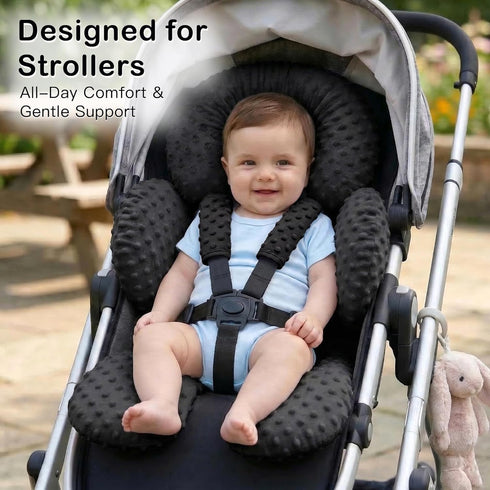 2-in-1 Pro Goleem Infant Car Seat Insert, Baby Head Neck Body Support, Soft Minky Newborn Car Seat Insert, Reversible