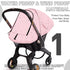 Coz(Pink) Waterproof Baby Car Seat Cover Compatible with Doona Car Seat and Stroller,Patented Windproof Car Seat Canopy