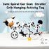 0-6 Spiral Car Seat Baby Toys Months, Infant Carseat High Contrast Sensory Toys Hanging Stroller Accessories, Newborn