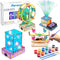 Poraxy 4 in 1 STEM Kits for Kids Ages 8-12 - 3D Wooden Puzzles, Science Project Model Craft Building Kits